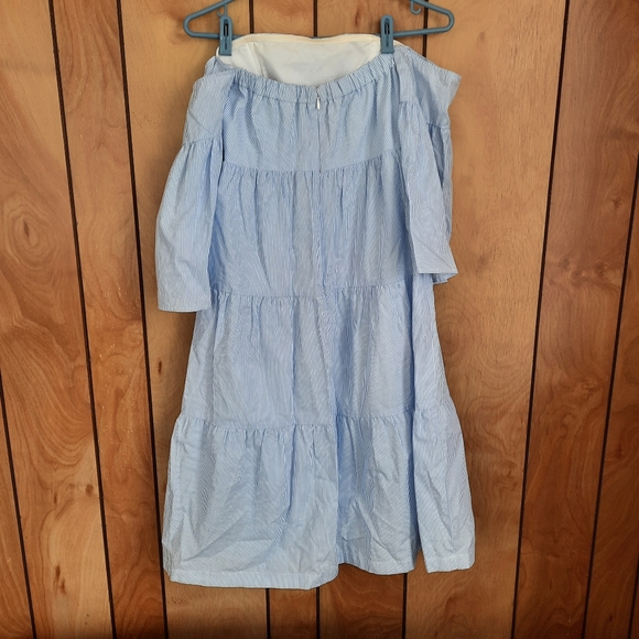 Club Monaco Blue Rhodas Midi Dress - Picture 5 of 8